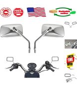 Universal Chrome Motorcycle Side Mirrors for Harley &amp; Kawasaki - 125mm x... - $47.54 CAD