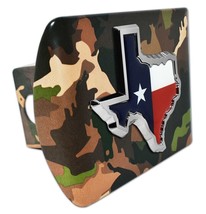 STATE OF TEXAS WOODLAND CAMO METAL USA MADE TRAILER HITCH COVER - £71.93 GBP