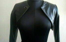 Biker Genuine Leather Decent Black Jacket Shrug Women Slim-fit Crop Motorcycle - £84.37 GBP