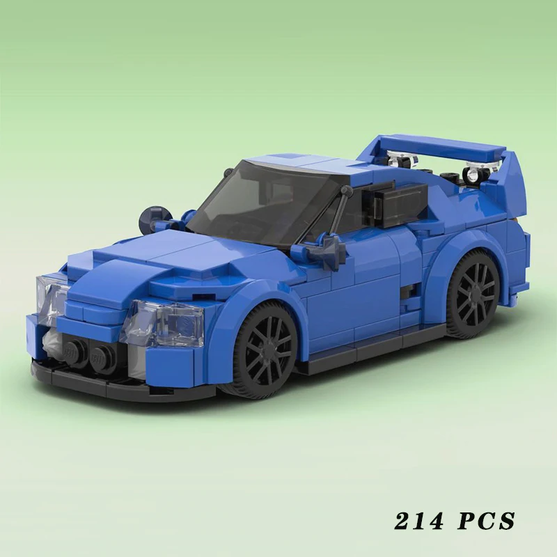City Series Classical MK4 Blue 6 Grid Car MOC Building Block Assemble Model - £40.09 GBP