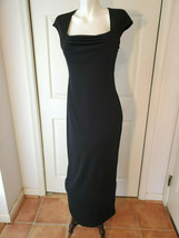 All That Jazz Women&#39;s Size M Black Back Center Slit Front Ribbed Dip Long Dress - £17.37 GBP