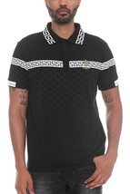 Men&#39;s Black Version Couture Polo Button Down Shirt (L) - $34.65