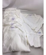 7 Spencers One Piece Bodysuit Long Sleeve White Blanks Unused 21459 Newborn - £19.70 GBP