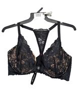 NWT Adore Me Contour Black Lace Bra 34D Front Closure Racerback Underwir... - $39.04 CAD