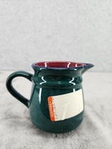 Vintage Country Style Blue Green &amp; Red Creamer Cup 4” Tall - £11.32 GBP