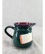 Vintage Country Style Blue Green &amp; Red Creamer Cup 4” Tall - £11.34 GBP