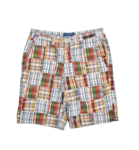 Cape Madras Shorts Mens 34 Plaid Patchwork Maine Bermuda Preppy Indian - $24.04