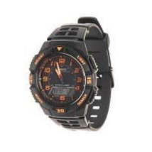 Casio AQS800W-1B2VCF Men's Sport Watch with Black & Orange Resin Band - $105.49