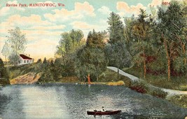 Manitowoc Wisconsin Wi ~ Ravine Park-Boat Sur Lac ~1908 Postcard-
show origin... - £7.94 GBP
