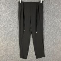 Zara Basic Pants Women&#39;s Medium Drawstring Black 100% Polyester M - $310.54 MXN