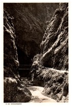 In The Alboch Gorge Berktesgaden Germany Black And White Postcard Posted 1941 - £6.92 GBP