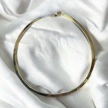 Gold Tone Cleopatra Egyptian Choker Ribbed Flexible Necklace 20&quot; - $354.81 MXN