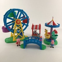 Peppa Pig Fun Fair Playset Ferris Wheel Merry Go Round Figures George Carnival - £49.65 GBP