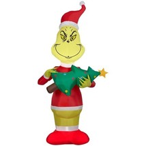 Gemmy Inflatable The Grinch Christmas Tree Dr Seuss 65th Anniversary 5.5... - $28.22