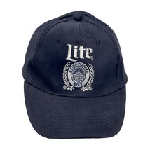 Miller Lite Navy Embroidered A Fine Pilsner Beer Classic Adjustable Snapback Hat - £15.52 GBP