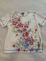 Vintage Koret Womens Multicolor Floral Casual T Shirt Size Small - €10,42 EUR