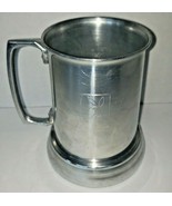 Vintage Playboy Club Aluminum Tankard Mug with clear glass bottom 4.75&quot;x4&quot; - £13.58 GBP