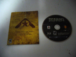 Resistance: Fall of Man (Sony PlayStation 3, 2006) Game Disc and Manual - $6.93