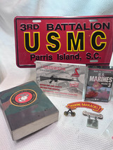 USMC Marine Corps  Military License Plate Bible Patches Pins Cassette Tape Lot - £31.61 GBP