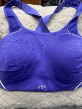 Beautiful Victoria&#39;s Secret Vsx Sport Padded Sports Bra - Size 34D Purple - £15.79 GBP