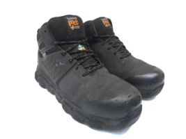 Timberland Men&#39;s Pro Ridgework Mid Comp Toe Safety Work Boots A1OP6 Black 9.5W - £39.72 GBP