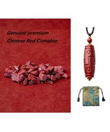  Feng Shui Necklace Red Cinnabar Zhu Sha Pendant Chinese Necklace  - $43.76 CAD