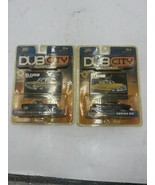 Lot Of 2 2002 Jada Dub City Old Skool Chevrolet 59 El Camino &amp; 1953 Cadi... - $28.42 CAD