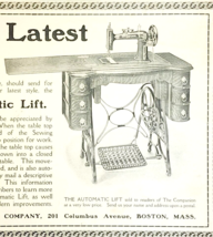 1904 Perry Mason Sewing Machine Automatic Advertisement Ephemera 11.25 x... - $14.73