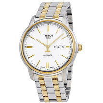 Tissot Men&#39;s Automatic III White Dial Watch - T0654302203100 - £198.09 GBP