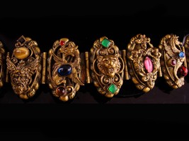 FABULOUS Vintage Dragon Bracelet - Baroque  Zeus - cherub jeweled Victor... - $675.00