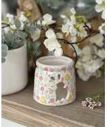 Floral Ceramic Tealight Holder with Bunny Cut Out - $30.78 CAD