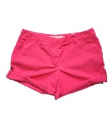 J Crew Women Chino Shorts Pink Classic Twill Weathered  Roll Tab Hem Cot... - £11.68 GBP