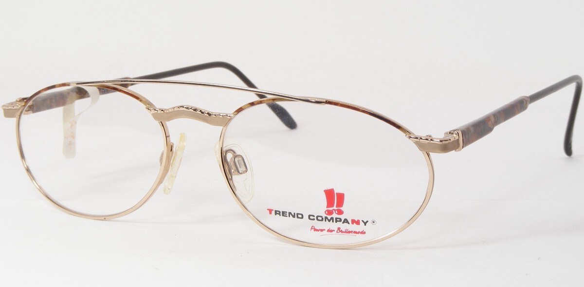 Vintage TREND COMPANY TC 936 002 Gold /Brown UNIQUE RARE EYEGLASSES 54-1... - $66.32