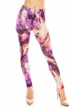 Trendy Apparel Shop Colorful Smoke Cloud One Size Lady Girl&#39;s Ankle 9&quot; Leggings  - £7.98 GBP