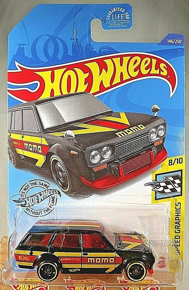 2020 Hot Wheels #146 HW Speed Graphics-MOMO 8/10 DATSUN BLUEBIRD WAGON 510 Black