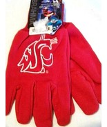 Work Gloves Washington State Cougars Logo Red NEW Adult Men&#39;s One Size G... - £8.08 GBP