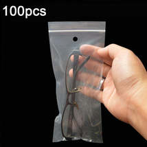 100pcs  Perforated Ziplock Bag Thickened Transparent Packaging Bag Plastic Seale - £2.36 GBP