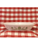 Vintage Glasbake Primrose Dream divided dish casserole green daisy pattern - $149.46 MXN