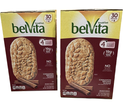 2 Packs  Belvita Breskfast Cinnamon Brown Sugar Biscuits 30 Unid - £36.67 GBP