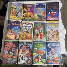 Walt Disney Classic Lot Of 12 Collectable VHS Tapes Fantasia &amp;more - £30.41 GBP