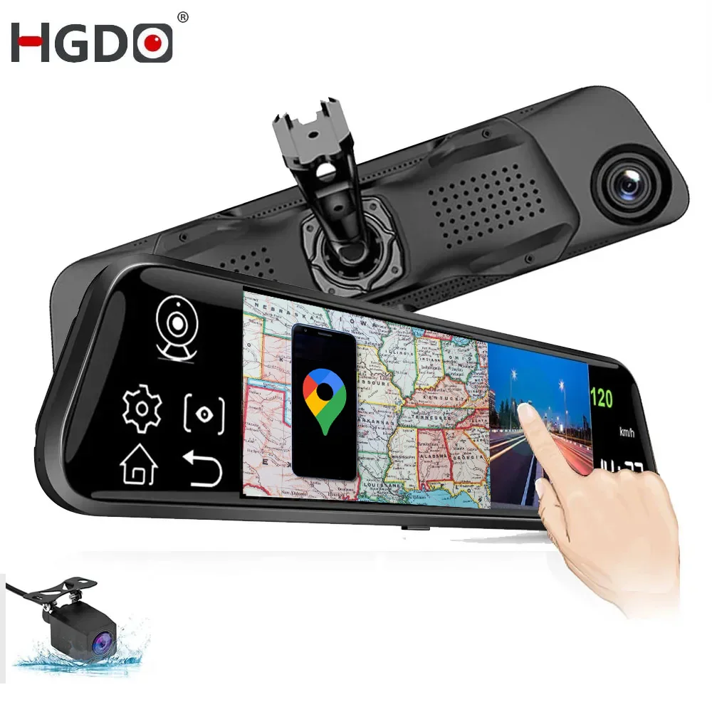 Hgdo 12 3 in 1 dash cam android 4g gps navi wifi dual cameras fhd 1080p thumb200