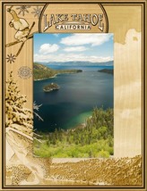 Lake Tahoe California Engraved Wood Picture Frame Portrait (8 x 10) - £42.35 GBP