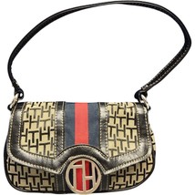 Vintage Tommy Hilfiger Vail Mini Flap Purse Women&#39;s Multicolor TH Monogram - $27.69