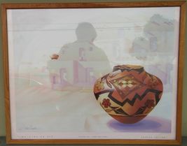 "Walking on Air" Lithograph by Charles Collins Framed - $150.00