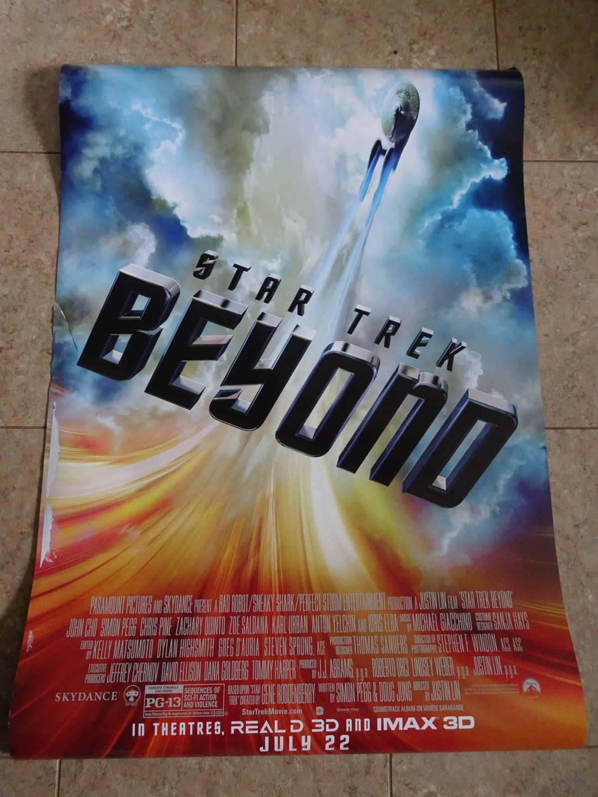 STAR TREK BEYOND - MOVIE POSTER - $5.00
