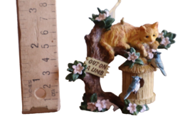 Bradford Editions Cat&#39;s Meow Ornament OUT ON A LIMB Birds Cat Tree 1999 ... - $9.00