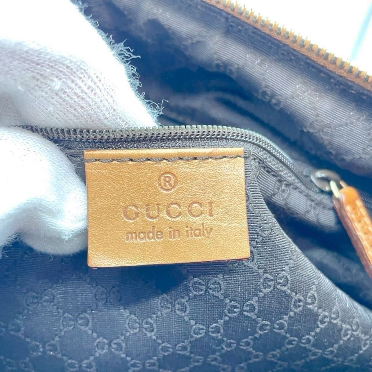 Gucci Sherry Mini Boston Bag, Tan leather, women's 2-way bag. Item image 9