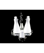 Elegant Porcelain &amp; Chromed Steel Cruet Set w/Salt &amp; Pepper Shakers, #SL... - $19.55