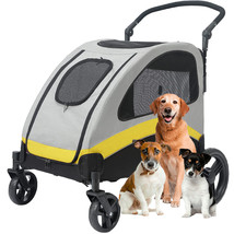 Folding Extra Large Dog Stroller Jogger Pet Pram Waterproof Traval Cart ... - £157.26 GBP