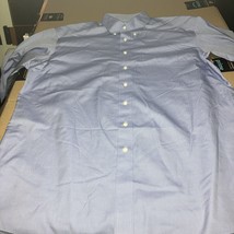 GOLD LABEL ROUNDTREE &amp; YORKE LONG SLEEVE Blue 16-1/2 34 Button Down &amp; Po... - $15.83